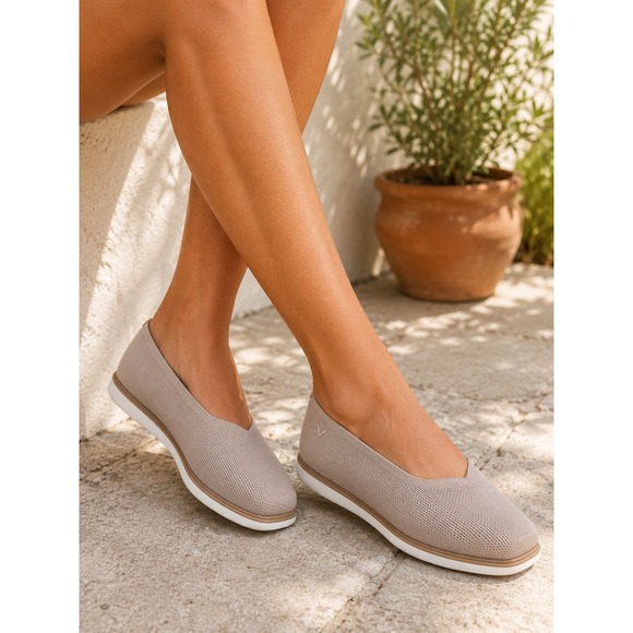 Vivaia Shoes - VIVAIA Mabel Almond Water-Repellent Knit Flats - EU 41.5 / US 10